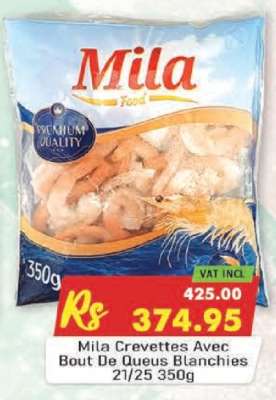 Mila Crevettes Avec Bout De Queues Blanchies 21/25 350g