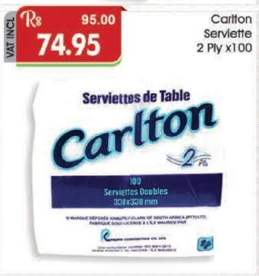 Carlton Serviette 2 Ply x100