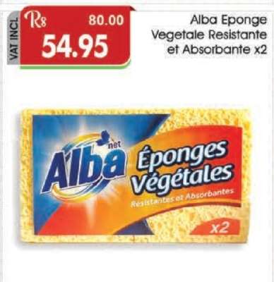 Alba Éponge Vegetale Resistante et Absorbante x2