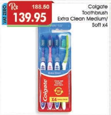 Colgate Toothbrush Extra Clean Medium/Soft x4