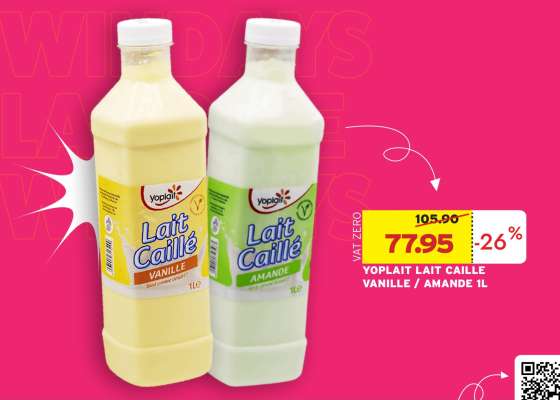 YOPLAIT LAIT CAILLE VANILLE / AMANDE 1L