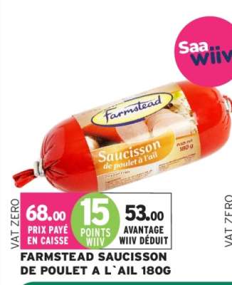 Farmstead Saucisson de Poulet à l'Ail 180g