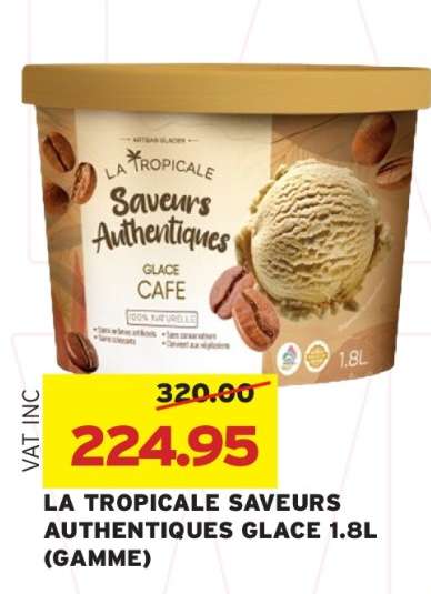 LA TROPICALE SAVEURS AUTHENTIQUES GLACE 1.8L (GAMME)