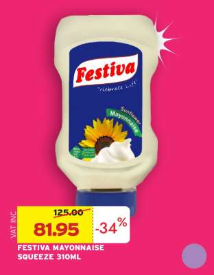FESTIVA MAYONNAISE SQUEEZE 310ML