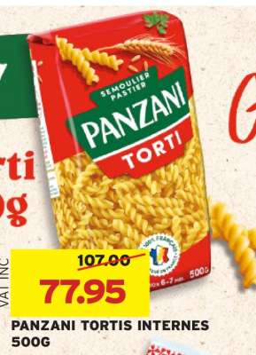 PANZANI TORTIS INTERNES 500G
