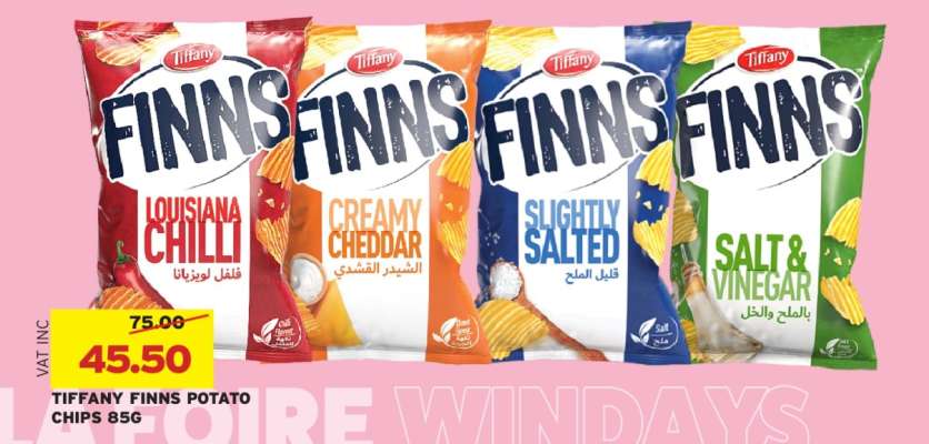 TIFFANY FINNS POTATO CHIPS 85G