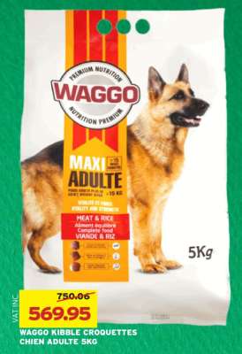 WAGGO KIBBLE CROQUETTES CHIEN ADULTE 5KG