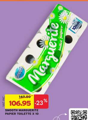 SMOOTH MARGUERITE PAPIER TOILETTE X 10