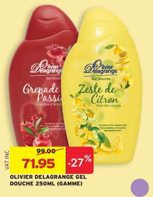 OLIVIER DELAGRANGE GEL DOUCHE 250ML (GAMME)