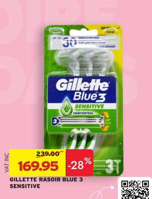 GILLETTE RASOIR BLUE 3 SENSITIVE