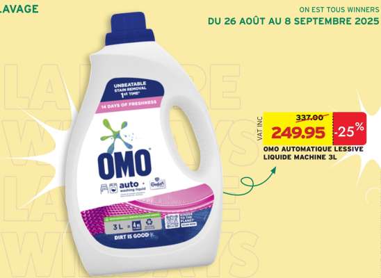 OMO AUTOMATIQUE LESSIVE LIQUIDE MACHINE 3L