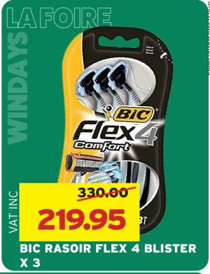 BIC RASOIR FLEX 4 BLISTER X 3