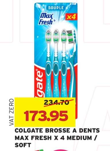 COLGATE BROSSE A DENTS MAX FRESH X 4 MEDIUM / SOFT