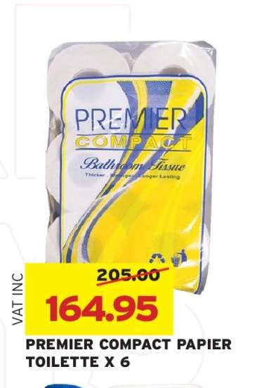 PREMIER COMPACT PAPIER TOILETTE X 6