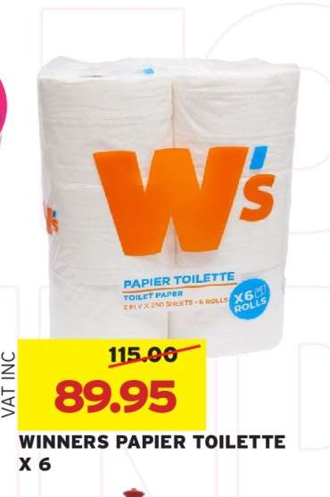WINNERS PAPIER TOILETTE X 6
