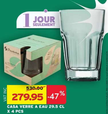 CASA VERRE A EAU 29.5 CL X 4 PCS