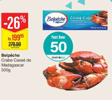 Belpêche Crabe Cassé de Madagascar 500g