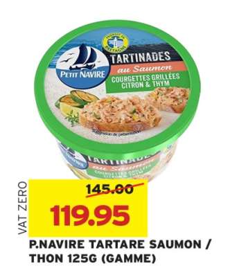 P.NAVIRE TARTARE SAUMON / THON 125G (GAMME)