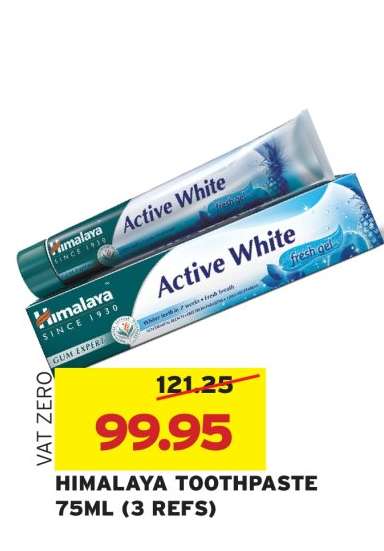 HIMALAYA TOOTHPASTE 75ML (3 REFS)