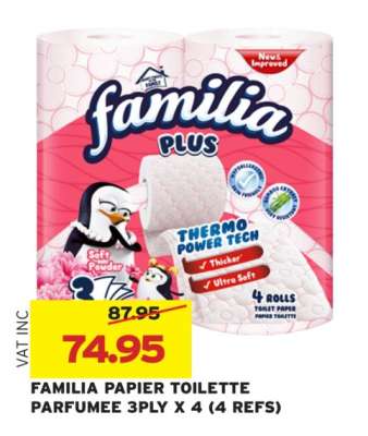 FAMILIA PAPIER TOILETTE PARFUMEE 3PLY X 4 (4 REFS)