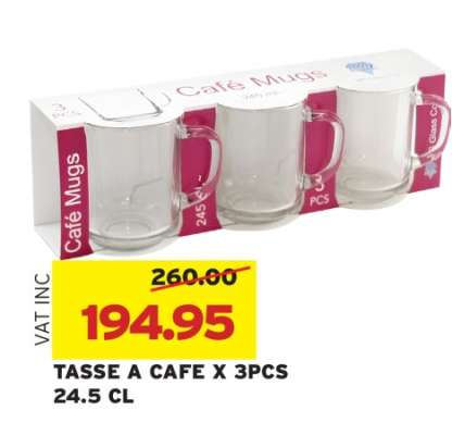 TASSE A CAFE X 3PCS