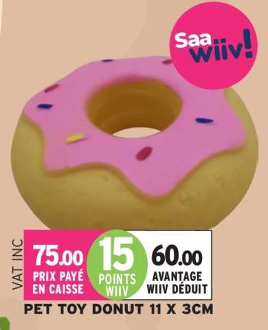 PET TOY DONUT 11 X 3CM