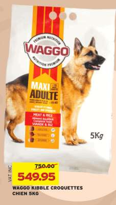 WAGGO KIBBLE CROQUETTES CHIEN 5KG