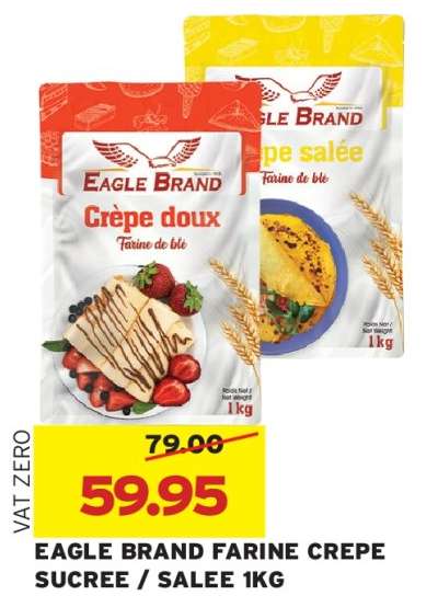 EAGLE BRAND FARINE CREPE SUCREE / SALEE 1KG