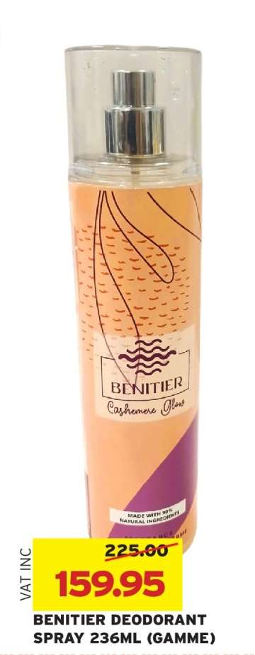 BENITIER DEODORANT SPRAY 236ML (GAMME)