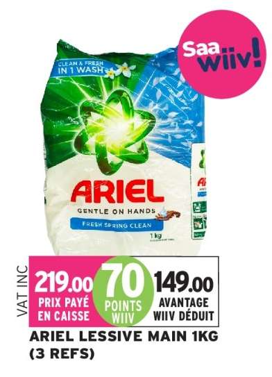 ARIEL LESSIVE MAIN 1KG (3 REFS)