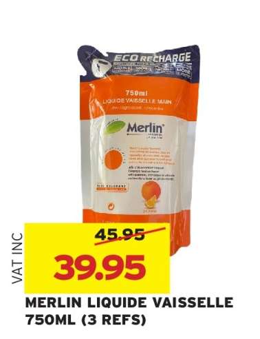 MERLIN LIQUIDE VAISSELLE 750ML (3 REFS)
