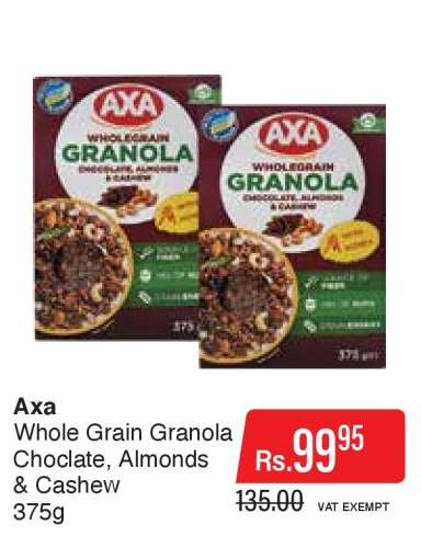 Axa Whole Grain Granola Choclate, Almonds & Cashew