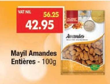 Mayil Amandes Entières - 100g