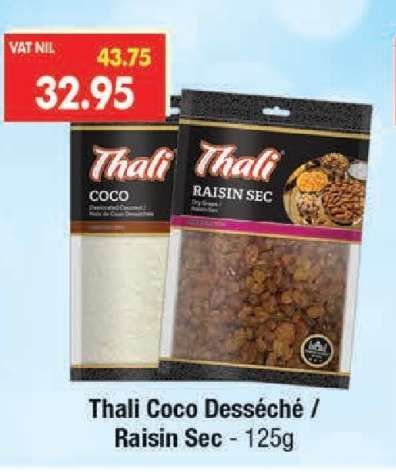 Thali Coco Desséché / Raisin Sec - 125g
