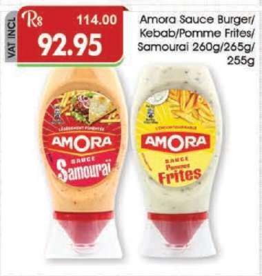 Amora Sauce Burger/Kebab/Pomme Frites/Samourai