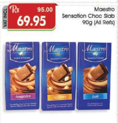 Maestro Sensation Choc Slab 90g (All Refs)