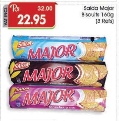 Saida Major Biscuits 160g (3 Refs)