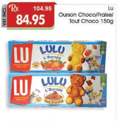 Lu Ourson Choco/Fraise/Tout Choco 150g