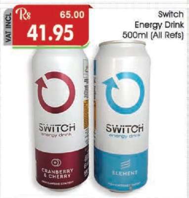 Switch Energy Drink 500ml (All Refs)
