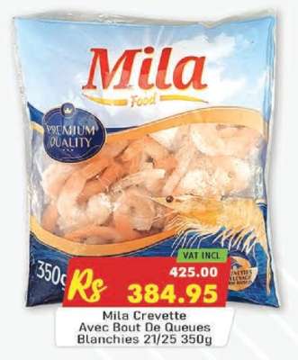 Mila Crevette Avec Bout De Queues Blanchies 21/25 350g