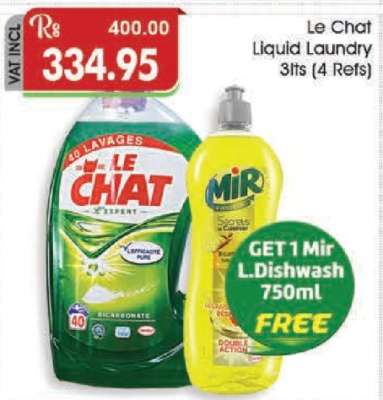 Le Chat Liquid Laundry 3lts (4 Refs)