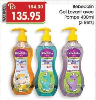 Bebecalin Gel Lavant Avec Pompe 400ml (3 Refs)