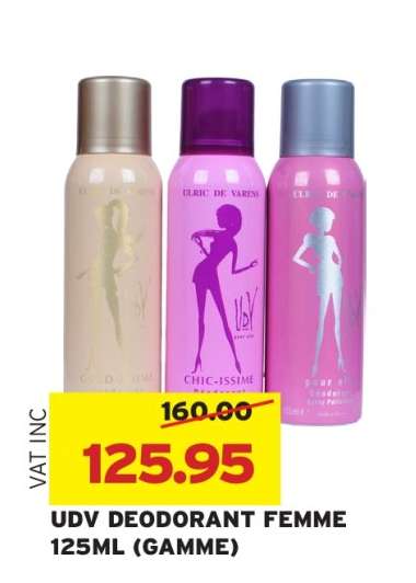 UDV DEODORANT FEMME 125ML (GAMME)