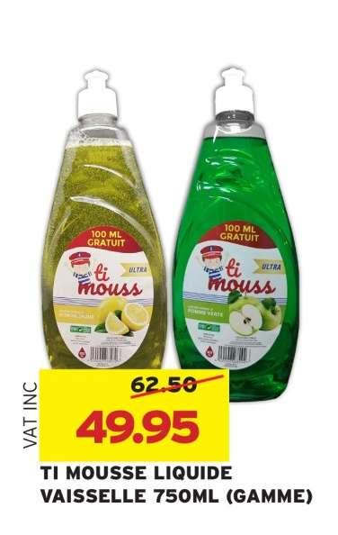 TI MOUSSE LIQUIDE VAISSELLE 750ML (GAMME)