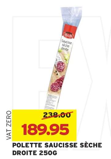 POLETTE SAUCISSE SÈCHE DROITE 250G