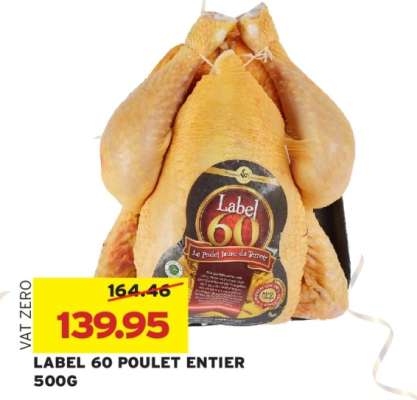 LABEL 60 POULET ENTIER