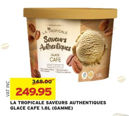 LA TROPICALE SAVEURS AUTHENTIQUES GLACE CAFE 1.8L (GAMME)