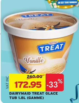 DAIRYMAID TREAT GLACE TUB 1.8L (GAMME)