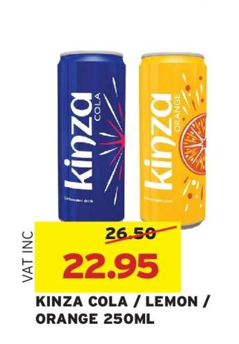 KINZA COLA / LEMON / ORANGE 250ML
