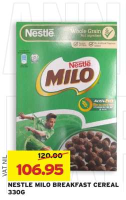NESTLE MILO BREAKFAST CEREAL 330G